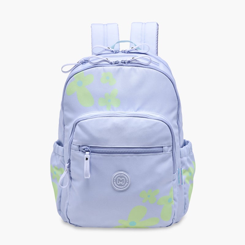 MARSHMALLOW Backpack-Petals-2 Cmprt-Girls- (Polyester) Blue \ 33X43X16 - Image 1